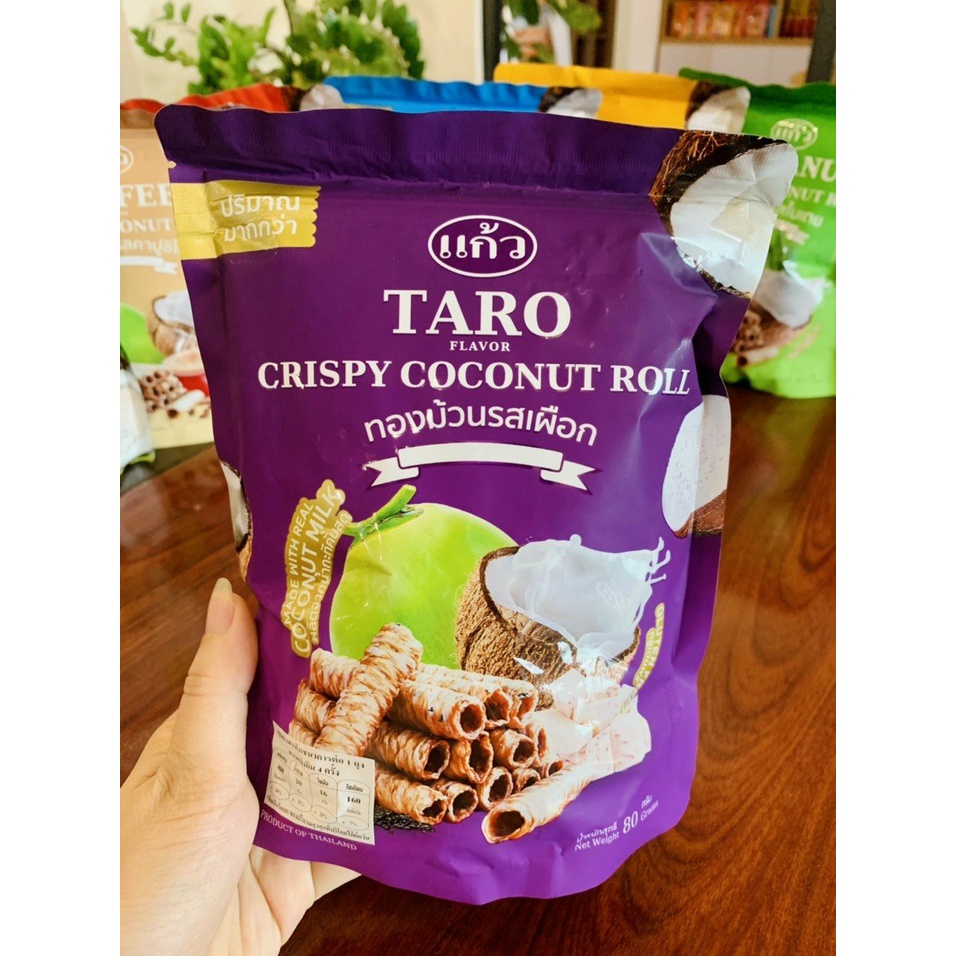 Bánh quế cuộn dừa Thái Lan