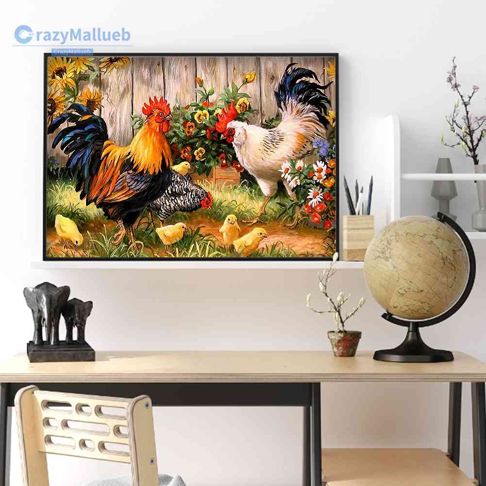 Bộ Tranh Thêu Chữ Thập Tự Làm Hình Gà Con 11CT