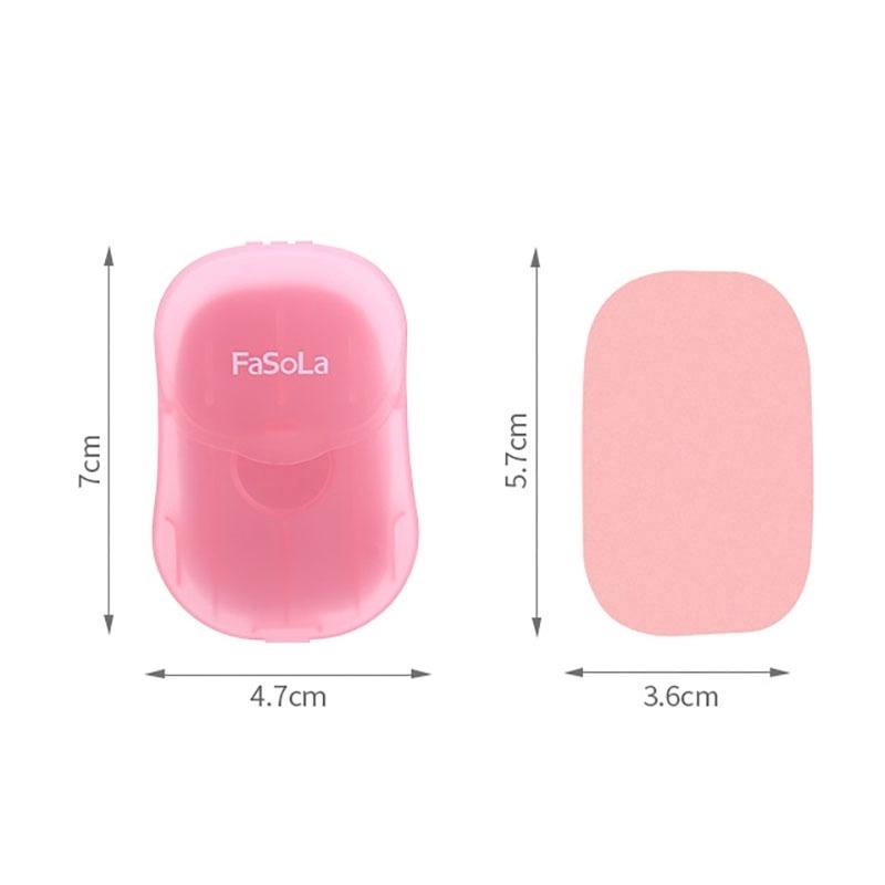 Hộp 20 Tờ Xà Phòng Giấy Rửa Tay Đa Năng Dùng Một Lần Màu Sắc Ngẫu Nhiên