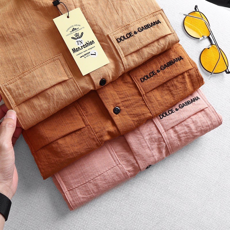 Áo sơ mi nam , áo sơ mi đũi , trẻ trung phong cách , thoáng mát thấm hút mồ hôi | BigBuy360 - bigbuy360.vn