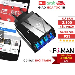Củ sạc nhanh hỗ trợ Quick Charge QC 3.0 - sạc 4 cổng USB, sạc nhanh, sạc điện thoại Iphone samsung Opppo ipad CS01