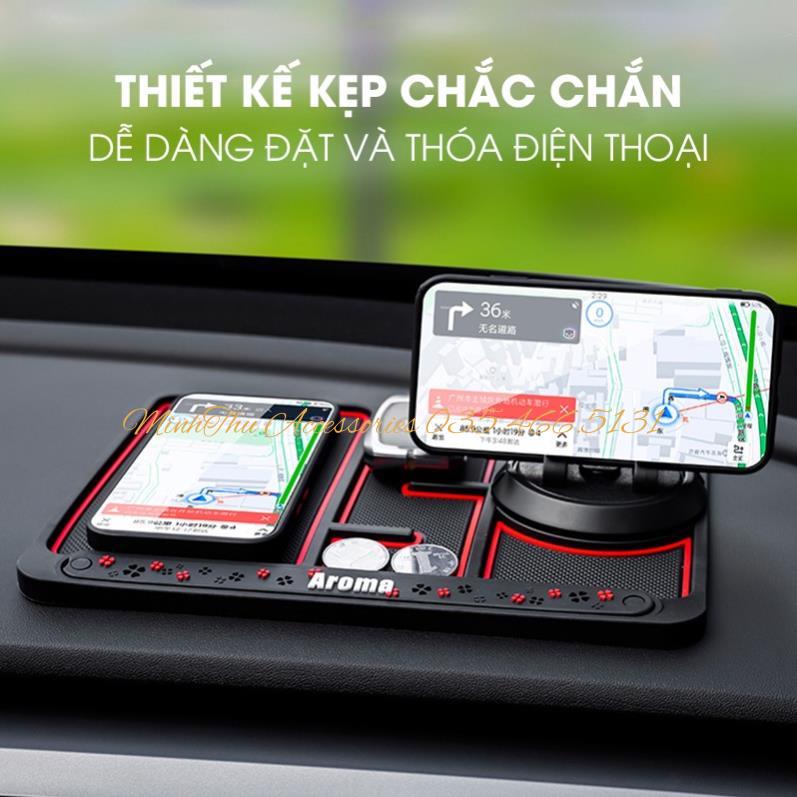 Thảm Điện Thoại Trên Ô Tô, Chống Trượt, Xoay 360 độ, Có Bảng Số Điện Thoại