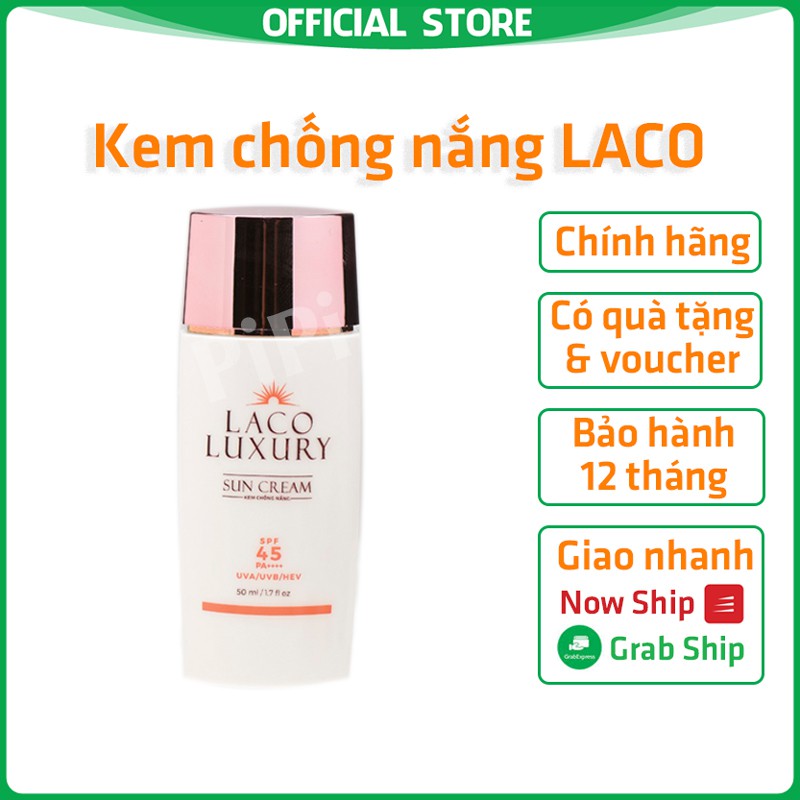 Kem Chống Nắng Laco - Nâng tone Kiềm dầu Tiệp da Dùng cho nam và nữ SPF 45 PA ++++