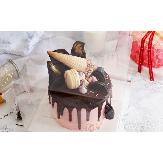 Hộp mica đựng bánh kem