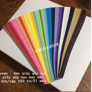 GIẤY GẤP SAO TRƠN 540 tờ/ 27 MÀU