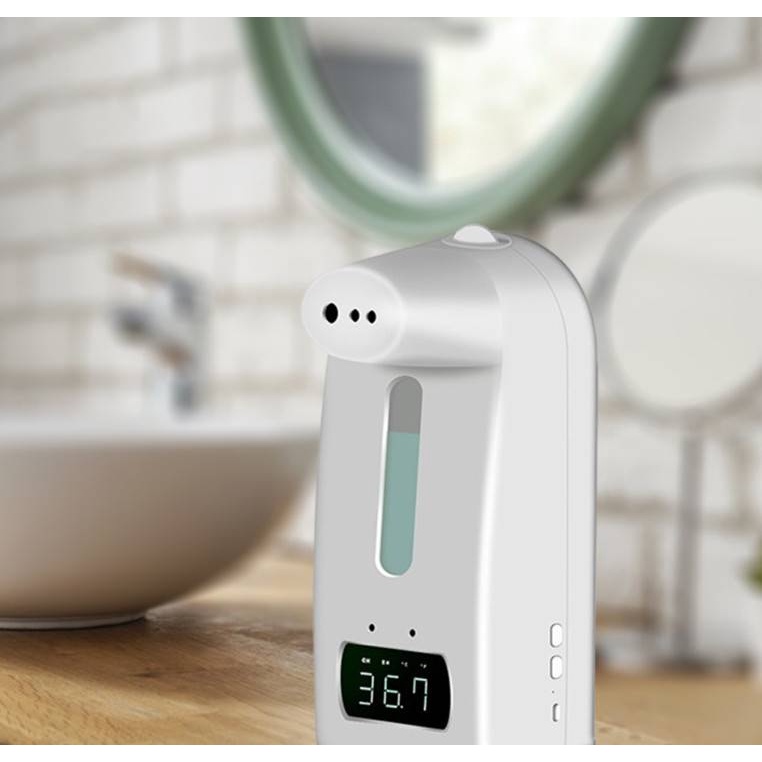 Bình Đựng Xà Phòng 2 Trong 1 Có Chức Năng Đo Nhiệt Độ Rảnh Tay 1000ml / K10 Pro