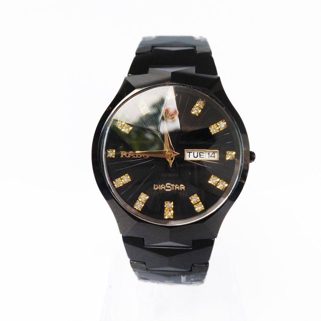 Đồng hồ nam Julibe RA43 NAMD màu đen, dây đá ceramic nguyên khối, mặt kính saphire