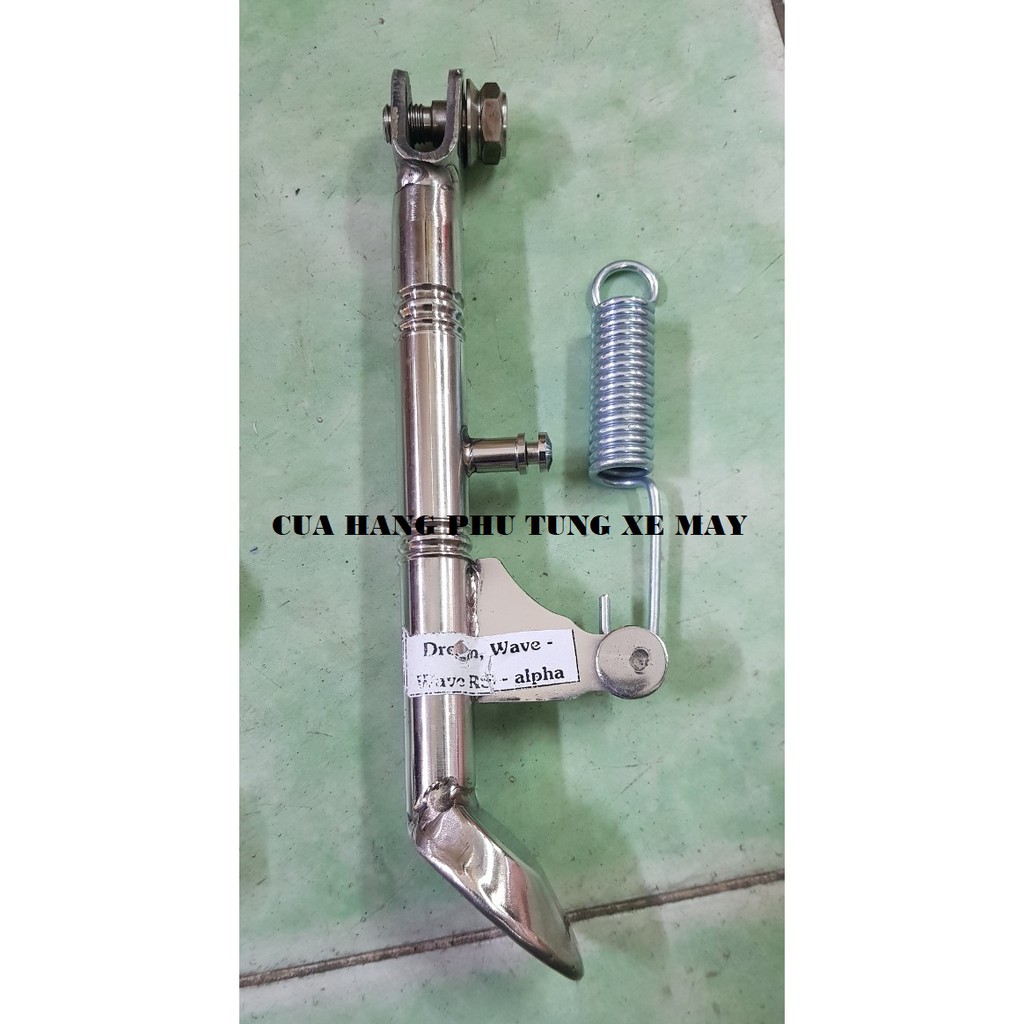 Chân chống nghiêng inox 304 đặc cao cấp cho xe Dream/ Wave Alpha/ Wave Rs