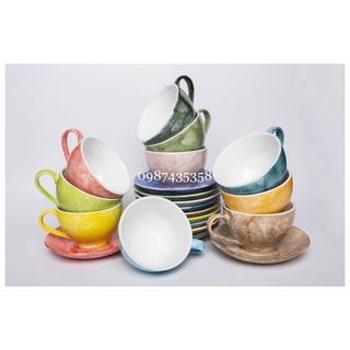 Cốc capuchino vân đá gốm sứ Bát Tràng