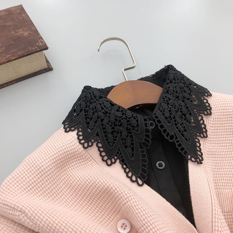 Cổ Áo Rời Cổ Bẻ Giả Sơ Mi Màu Trơn Thời Trang Cho Nữ