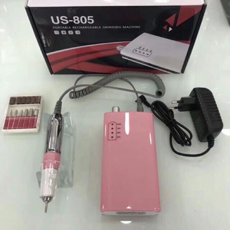 Máy mài nail tích điện US805 cực êm tay, pin tích điện lâu hàng chuẩn loại 1- BẢO HÀNH 3 tháng, máy mài móng