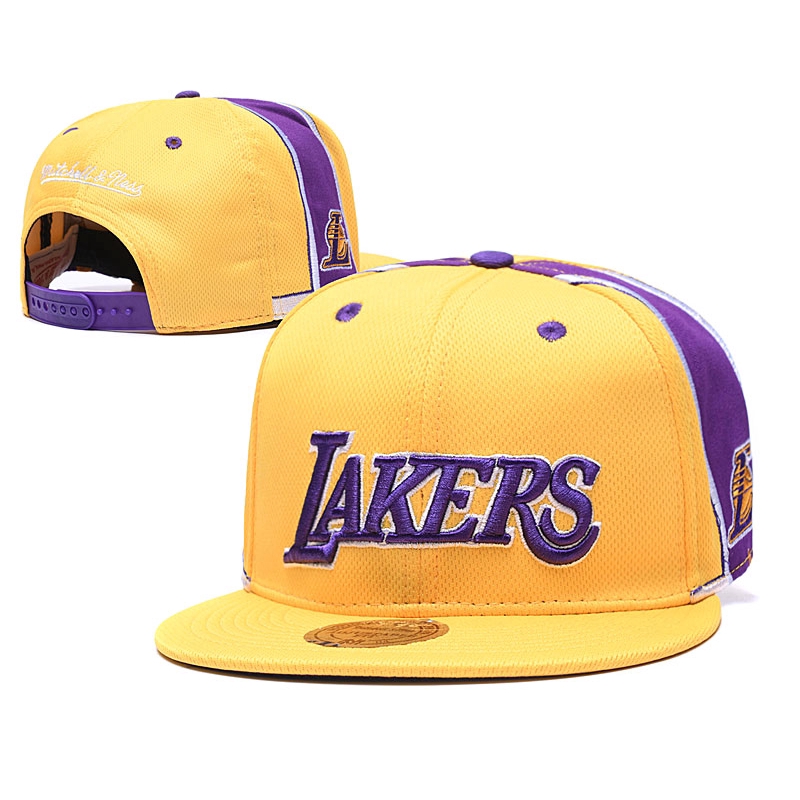 Mũ bóng chày chống nắng phong cách Hiphop thêu logo NBA Los Angeles Lakers