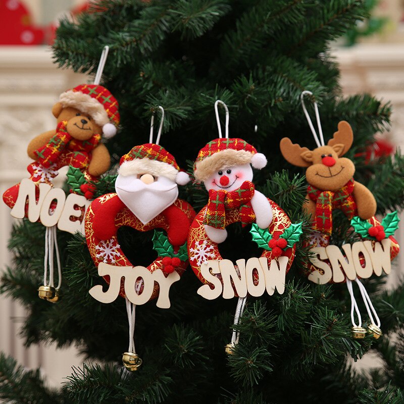 Phụ Kiện Treo Trang Trí Cây Thông Noel Hình Ông Già Noel / Chuông / Người Tuyết / Chú Lùn Dễ Thương