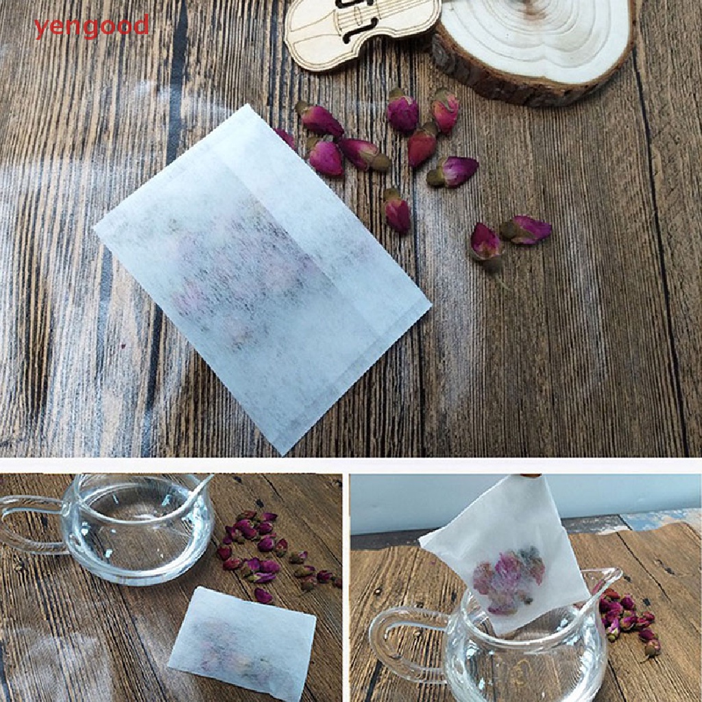 Set 100 Túi Lọc Trà Bằng Vải Không Dệt Sử Dụng Một Lần Tiện Lợi
