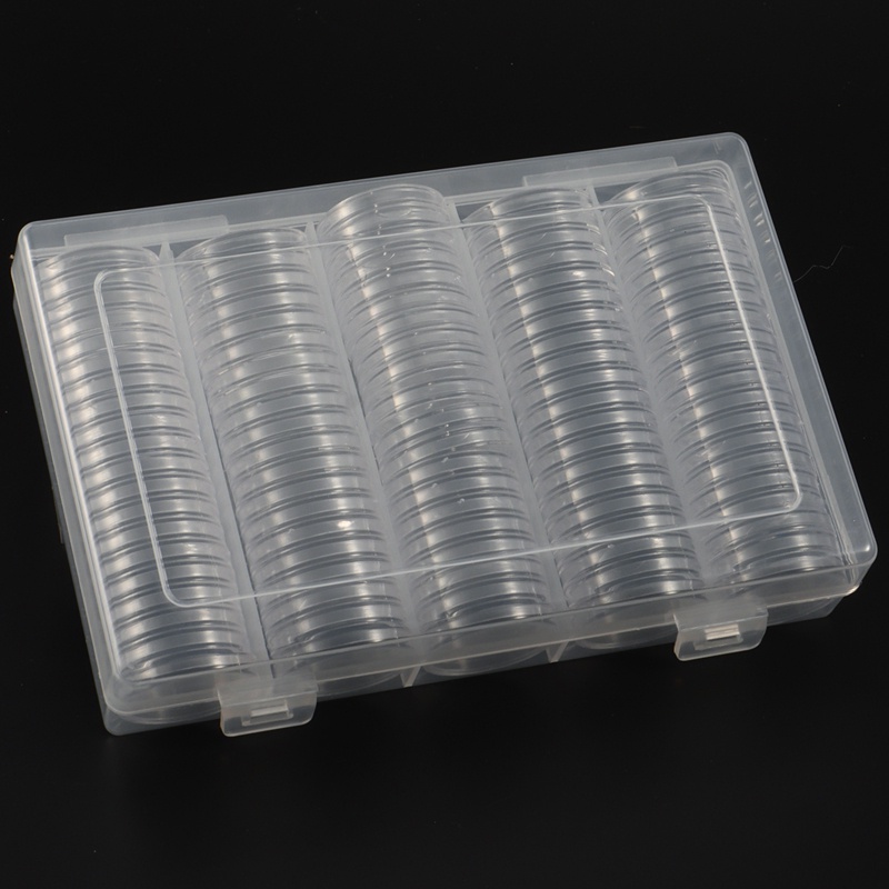 Set 100 Hộp Đựng Tiền Xu 17 / 20 / 25 / 27 / 30mm Bằng Xốp Chuyên Dụng