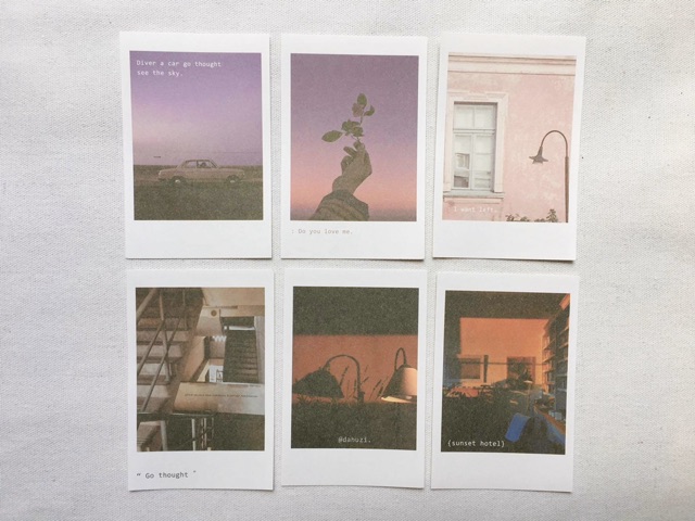 Set 50 Tấm Hình in Kiểu Polaroid style Aesthetic - Ảnh in Sẵn Trang Trí Sổ Bullet Journal / Tường