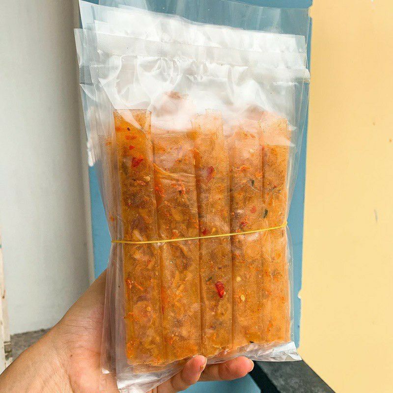 Bánh tráng dẻo cuốn hành phi