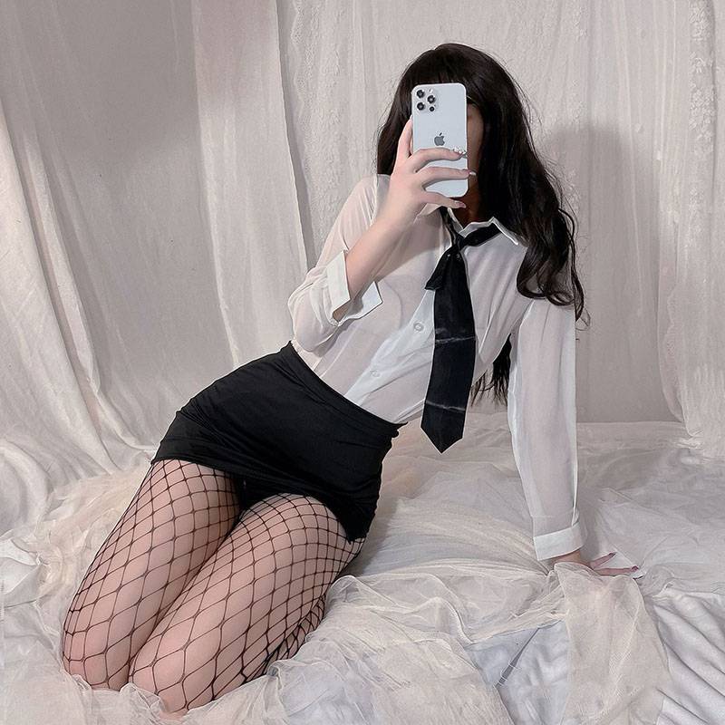 Bộ Đồ Ngủ Hóa Trang Thư Ký 2022 Quyến Rũ Cho Nữ