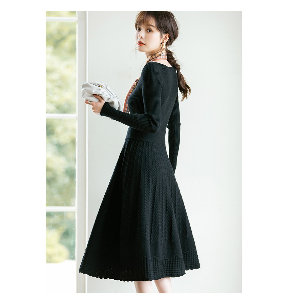 Váy len Saison De Papillion dáng váy xòe thương hiệu Nhật Bản có thể mặc rời áo hoặc váy riêng mẫu mới nhất 2021