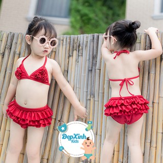 BKN-1 BỘ BIKINI HAI MẢNH ĐI BIỂN CHO BÉ GÁI DỄ THƯƠNG