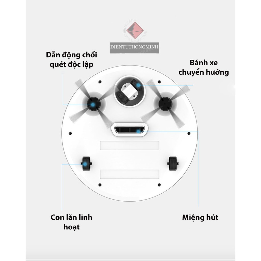 Máy hút bụi_Robot hút bụi Sweep & Clean 5 trong 1_Hút bụi, quét nhà, lau nhà, xông tinh dầu, đèn UV | BigBuy360 - bigbuy360.vn