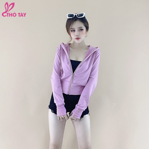 Áo khoác nữ trơn form coptop - THỎ TÂY