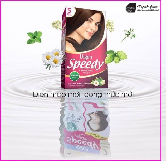 Thuốc Nhuộm Tóc Bigen Màu Nâu Hạt Dẻ Ánh Đỏ Speedy Conditioning Color - 3 Warm Chestnut