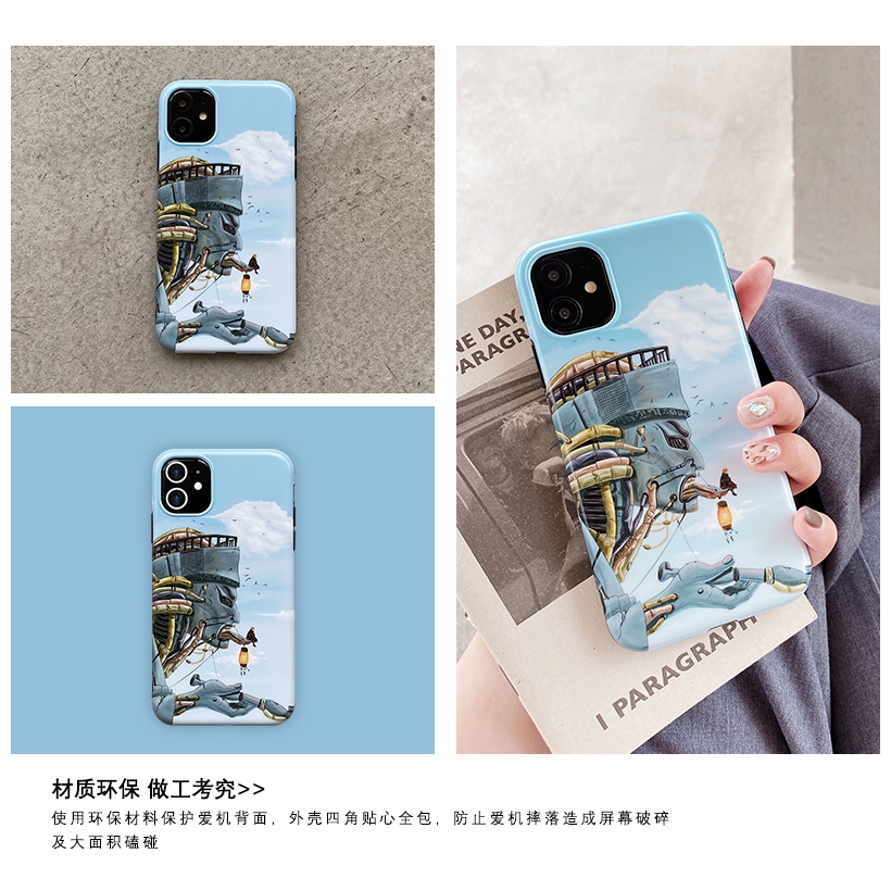 Ốp điện thoại dẻo in hình Naruto màu xanh dương cho Iphone 11 Pro MAX i7 i8 Plus XR XS MAX XS 12