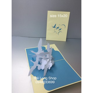 Chim Bồ Câu ( Bird )- Thiệp 3D