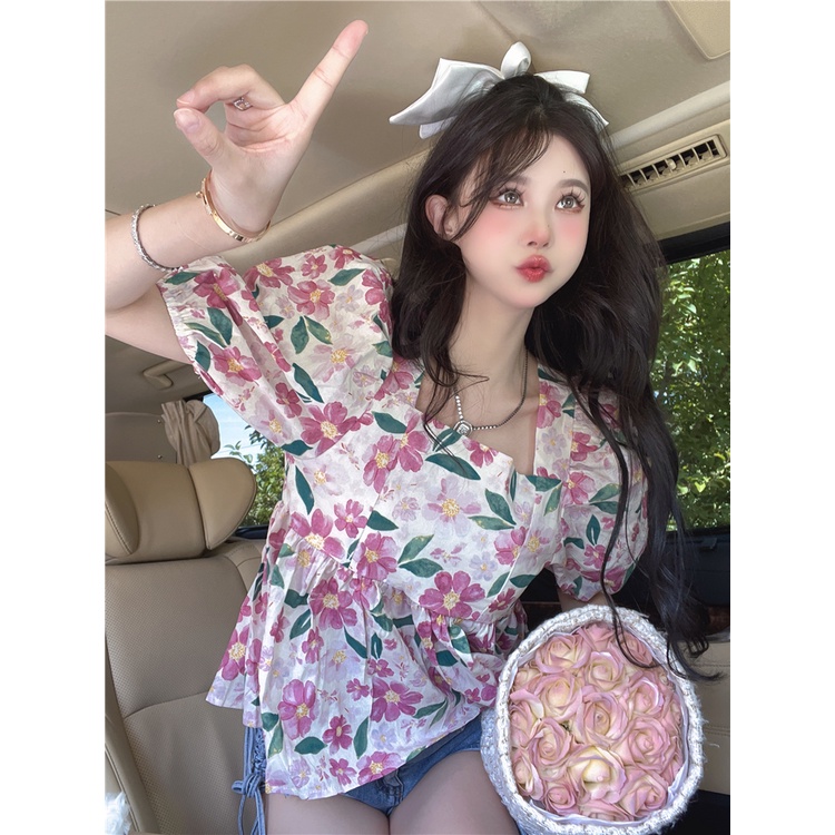 Áo Kiểu Tay Phồng Hở Lưng Phong Cách Hàn Quốc Thời Trang Cho Nữ