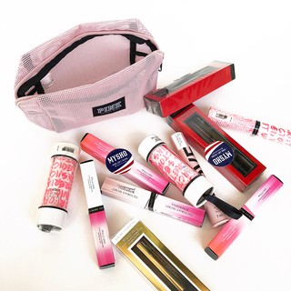 Túi Victoria's Secret lưới màu hồng và đen