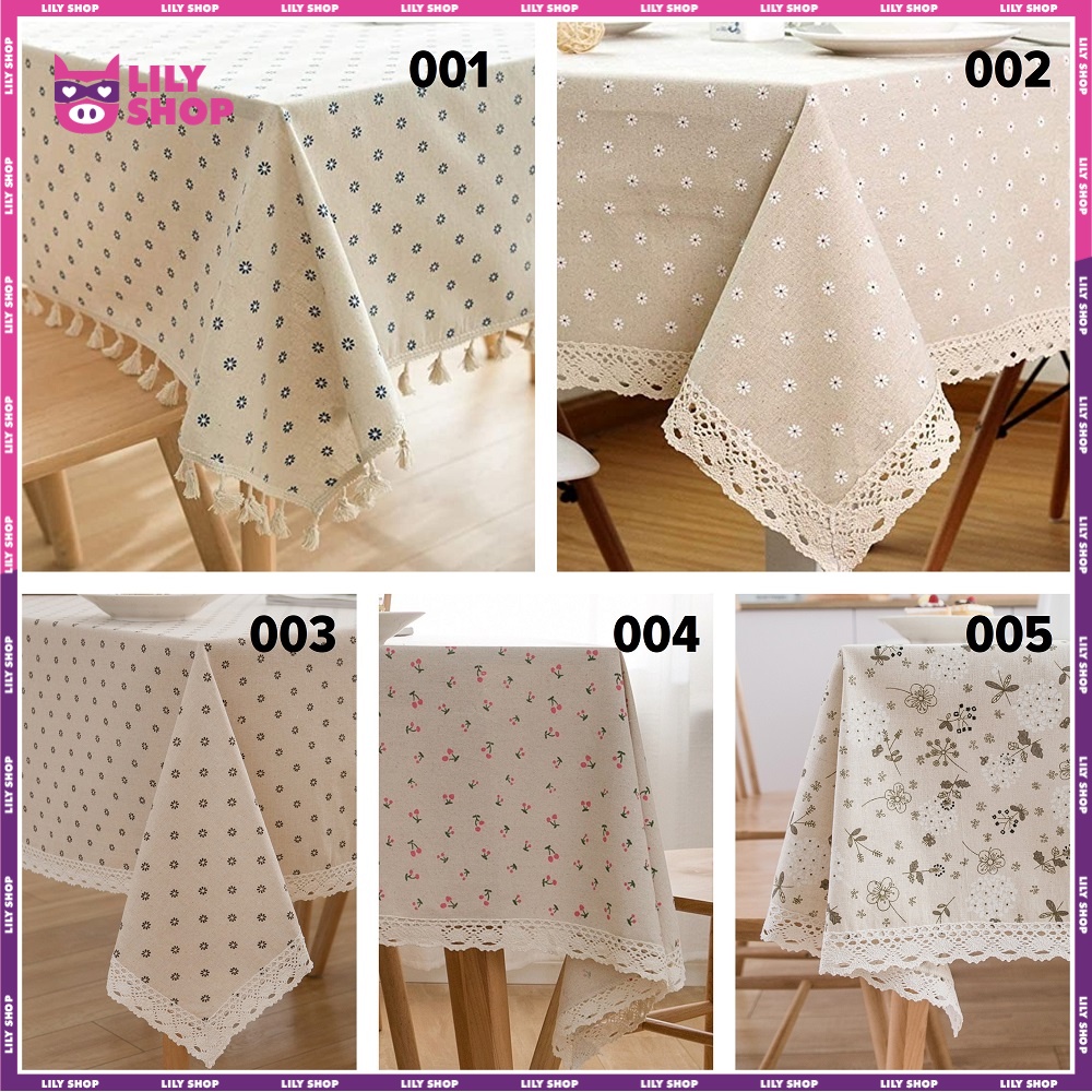Khăn Trải Bàn Canvas Cotton Linen Họa Tiết TBCCL1