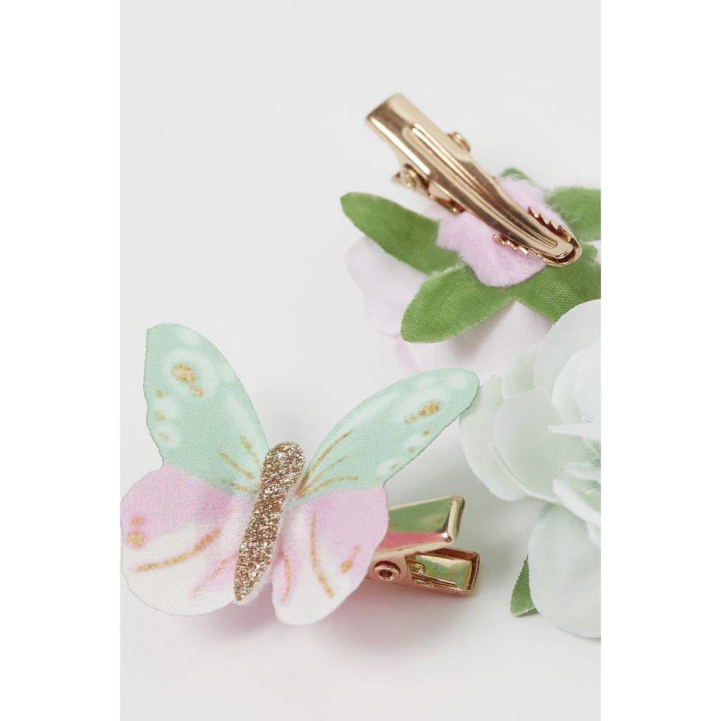Sẵn set 4 kẹp tóc hình bướm cho bé HM UK
