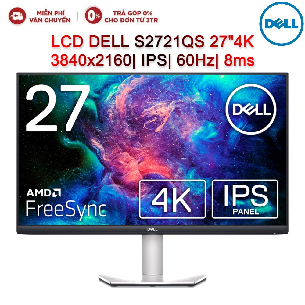 Màn hình máy tính LCD DELL S2721QS 27&quot;4K 3840x2160| IPS| 60Hz| 8ms