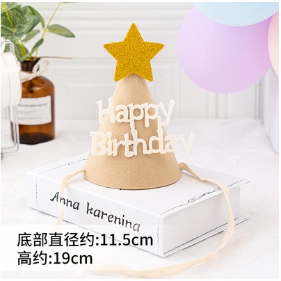 Mũ Sinh Nhật Hình Vương Miện Bằng Vải Nỉ diy Sáng Tạo Phong Cách Hàn Quốc Trang Trí Tiệc Sinh Nhật Cho Bé Một Tuổi