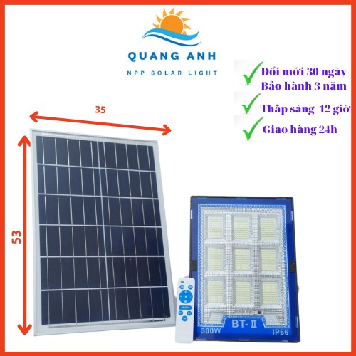 Đèn Năng Lượng Mặt Trời solar light 300W ,Cảm biến, siêu sáng, trong nhà, ngoài trời, dây dài 5m, ip