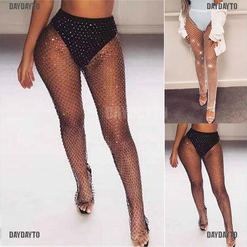 [DAYDAYTO] Quần Bikini Lưới Đính Đá Gợi Cảm Cho Nữ