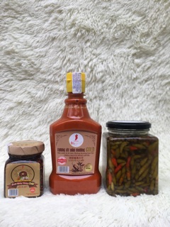 Combo 3 sản phẩm: ớt thóc xiêm + tương ướt bản mường+ ớt xào mường khương