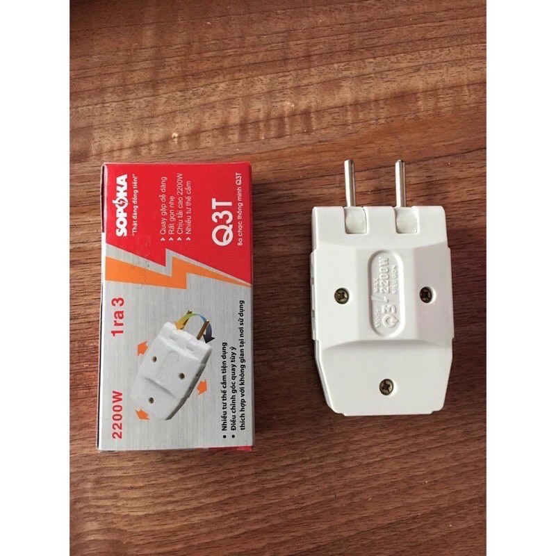 Phích cắm thông minh 1 ra 5 ổ , gập 180 độ