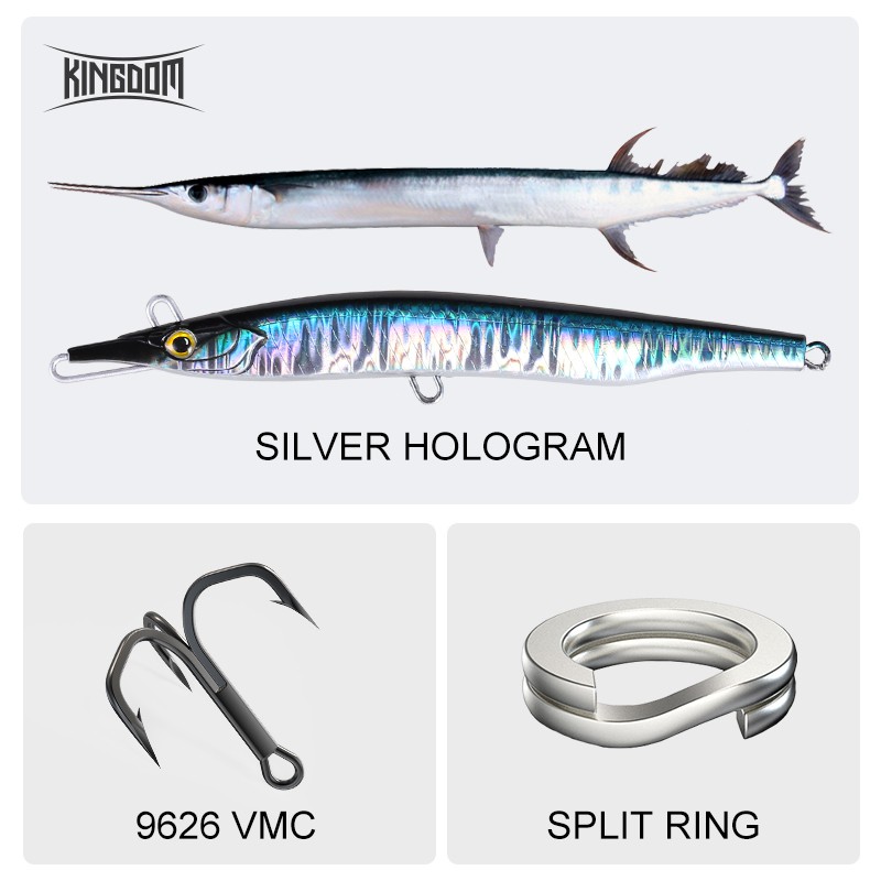 Mồi Câu Cá Nhân Tạo Kingdom100mm 13g 135mm 32g
