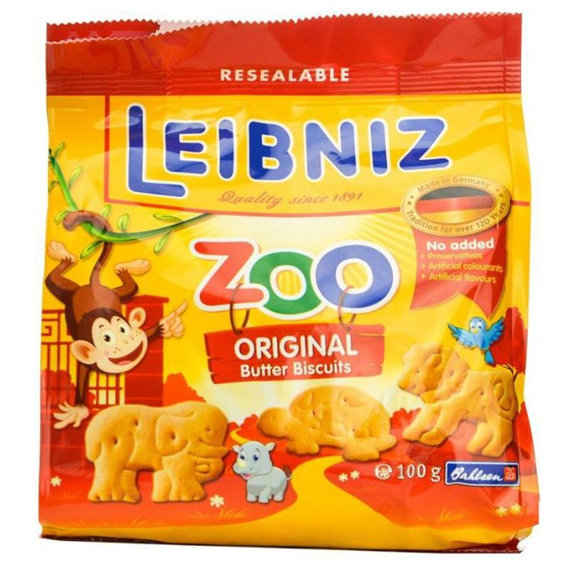 Bánh Quy Bơ Hình Thú Bahlsen Zoo Leibniz 100G - Nhập khẩu Đức