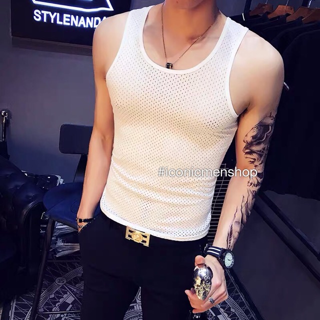 Áo ba lỗ body nam thun lưới