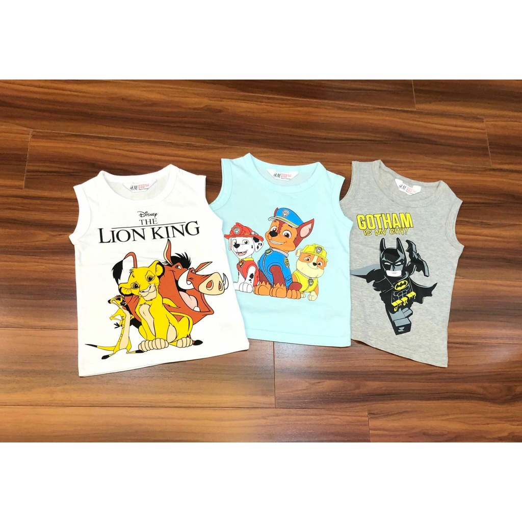 Set 3 áo ba lỗ siêu nhân bé thích mê