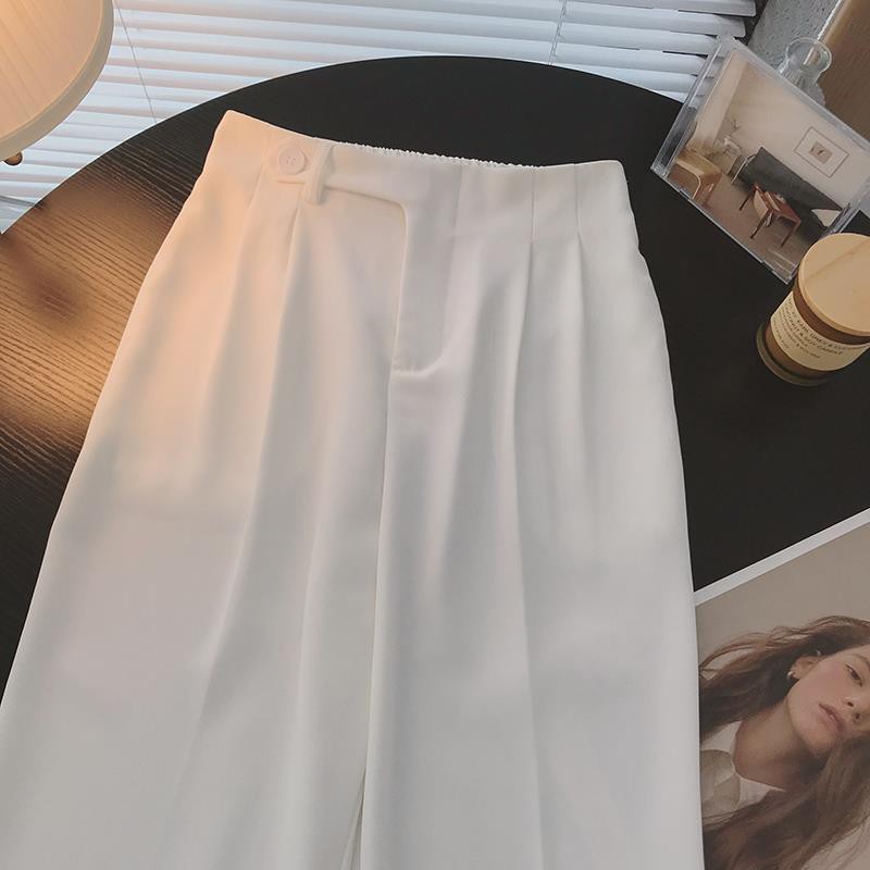Quần công sở nữ chất tuyết mưa loại 1 Quần nữ Quần baggy cạp lệch siêu xinh full màu đen, kem, trắng, ghi mã 888