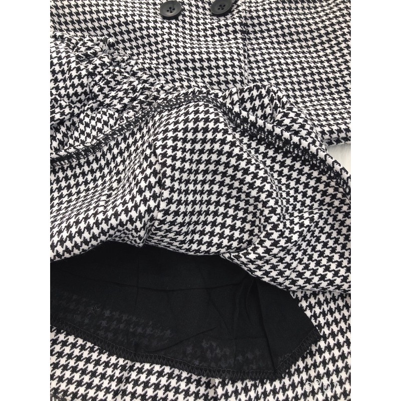 Set váy xoẻ + áo khoác dáng vest cho bé gái