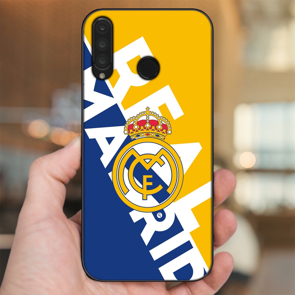 Ốp lưng Huawei P30 Lite, Nova 4e viền đen in hình Real Madrid