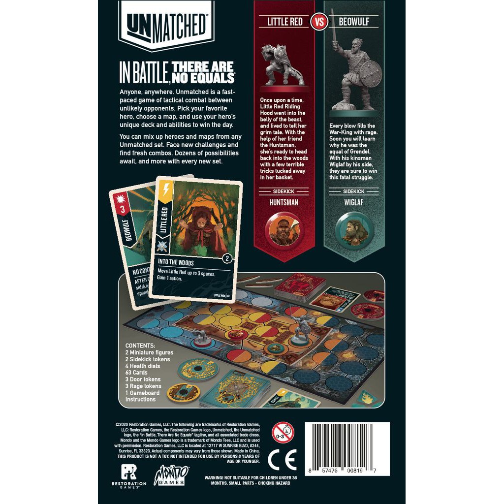 Unmatched: Little Red Riding Hood vs Beowulf - Trò Chơi Board Game