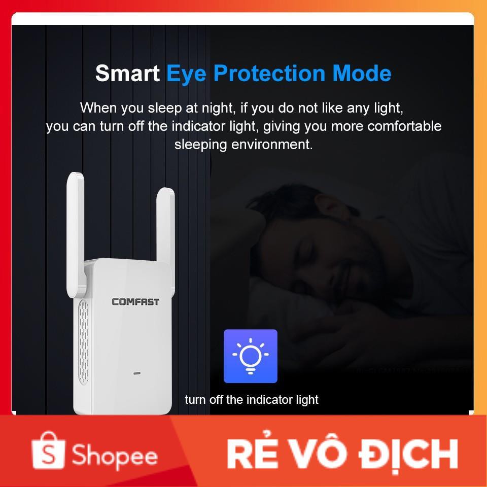 Mở rộng sóng wifi hỗ trợ roaming 2 băng tần COMFAST CF-W753AC Tốc Độ 1200Mbps Cực Khỏe, Cực Mạnh | BigBuy360 - bigbuy360.vn
