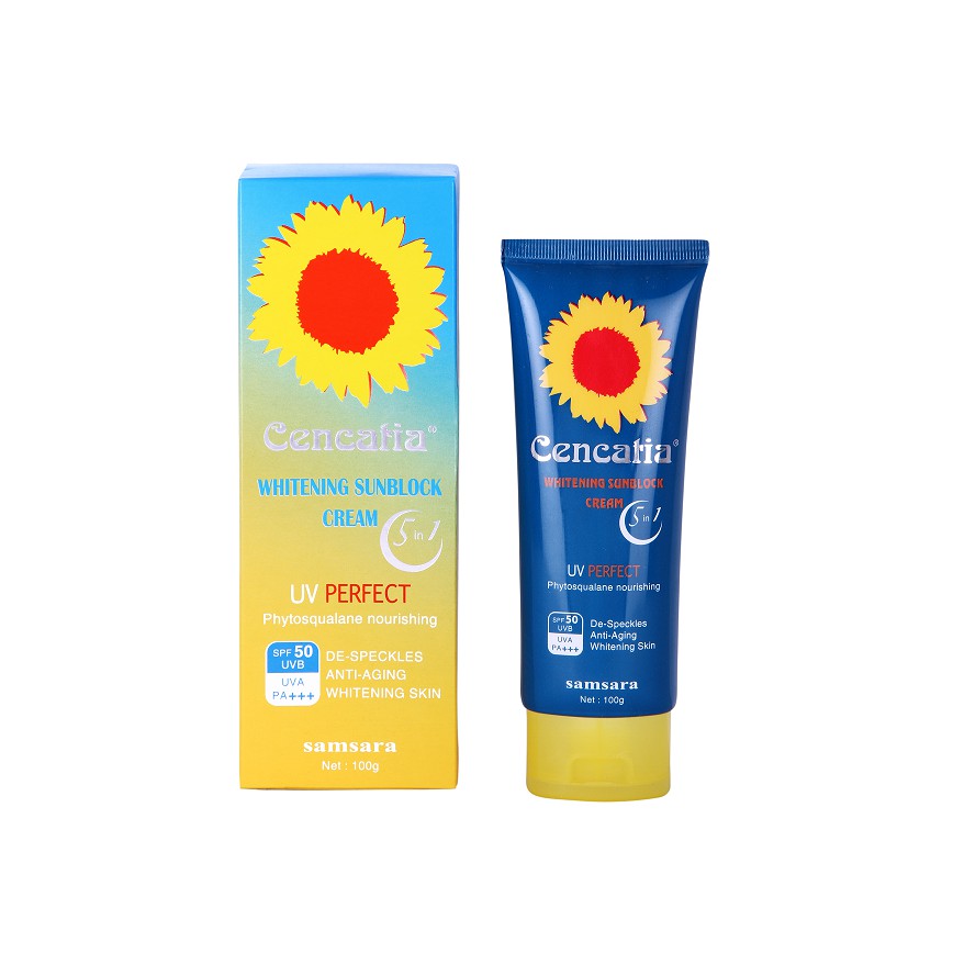 KEM CHỐNG NẮNG DƯỠNG TRẮNG DA CENCATIA - WHITENING SUNBLOCK CREAM 5 IN 1