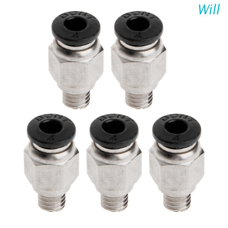 5 Đầu nối khí nén PC4-M6 4mm cho ống PTFE 4mm